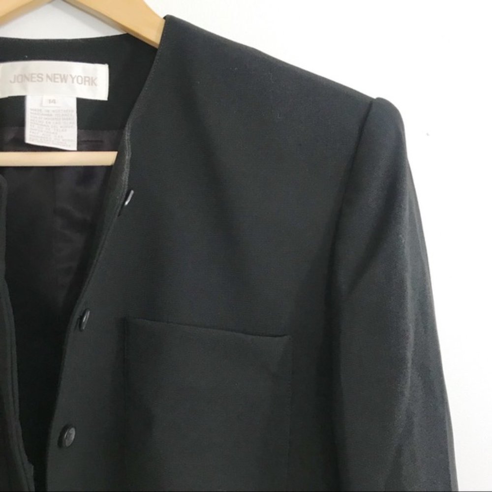 Vintage Jones New York Black Suit Jacket Size 14 NWT plus size - Picture 5 of 9